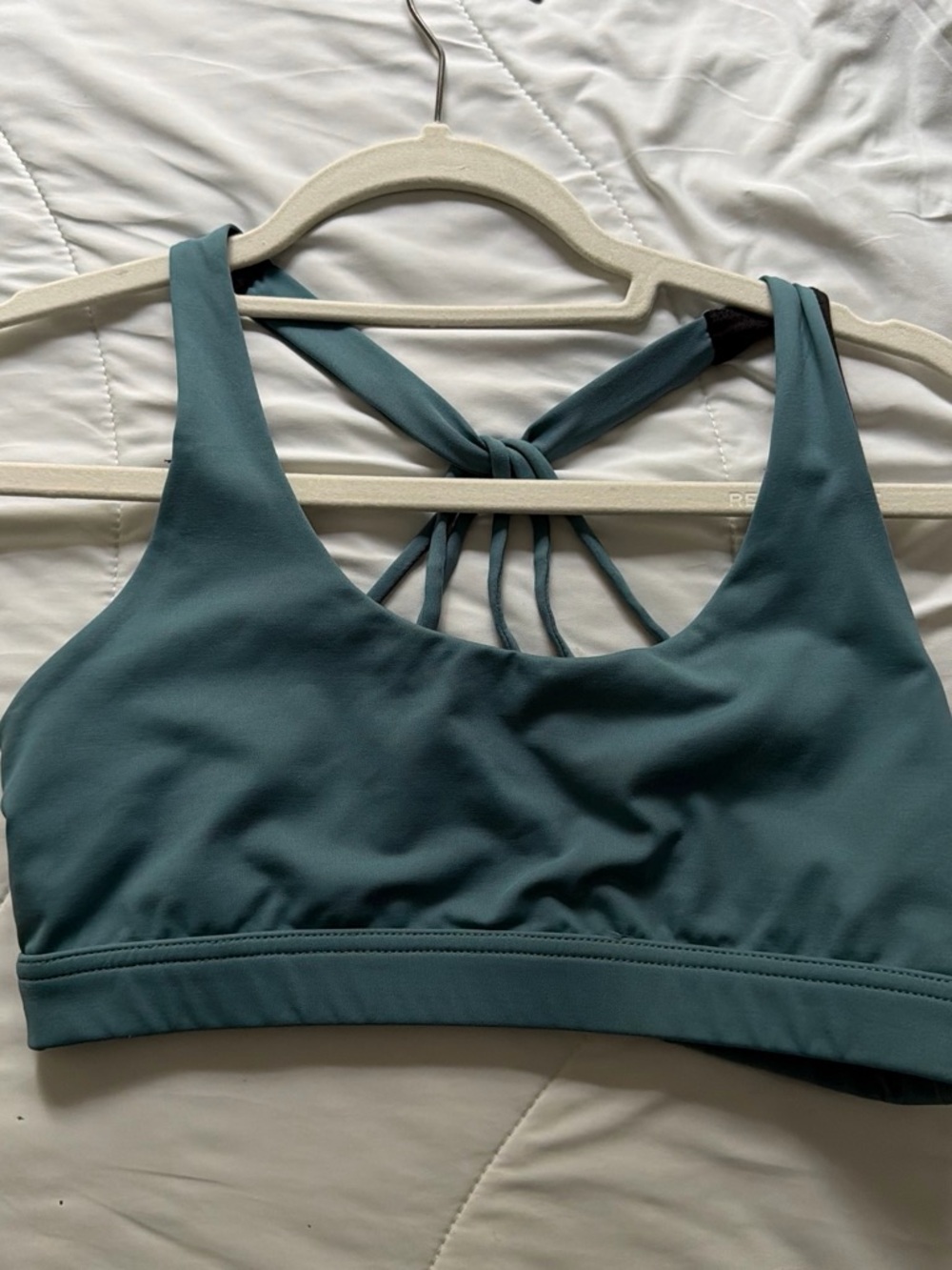 Strappy Back Athletic Sports Bra in Teal
